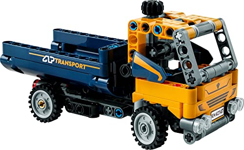 LEGO Technic Dump Truck 42147 2-in-1 Building Toy Set for Kids, Boys, and Girls Ages 7+ (177 Pieces)
