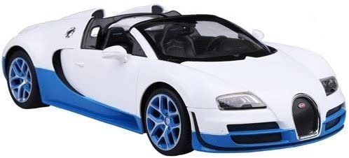 RASTAR RC Car | 1:24 Bugatti Veyron 16.4 Grand Sport Vitesse Radio Remote Control Racing Toy Car Model Vehicle, Black/Orange