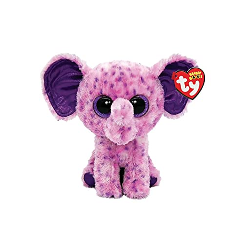 TY EVA - Pink and Purple Elephant - 6" - sctoyswholesale