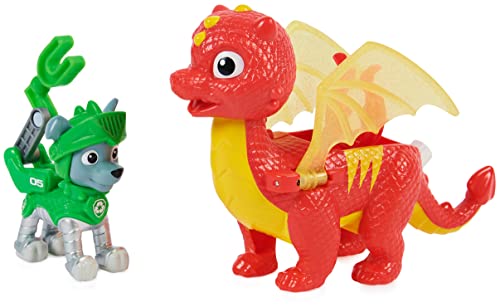 PAW Patrol, Rescue Knights Rocky and Dragon Flame Action Figures Set, Kids Toys for Ages 3 and up - sctoyswholesale