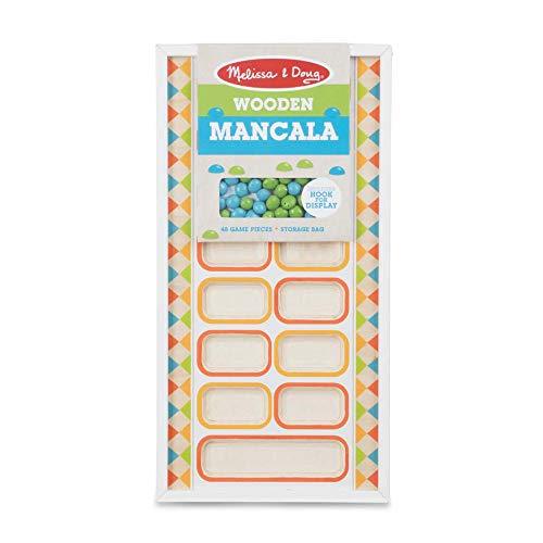 Melissa & Doug Wooden Mancala Board Game with 48 Game Pieces (8.5” W x 16.75” L x 1.25” D, Great Gift for Girls and Boys - Best for 6, 7, 8 Year Olds and Up) - sctoyswholesale
