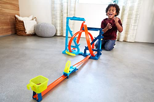 Hot Wheels Track Builder Unlimited Infinity Loop Kit with Adjustable Set-Ups & Jump That Flips Cars into Catch Cup - sctoyswholesale