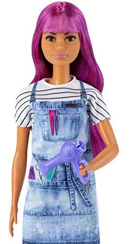 Barbie Fashionistas 8-Inch Styling Head, Brown Hair, 20 Pieces Include Styling Accessories, Hair Styling for Kids, by Just Play