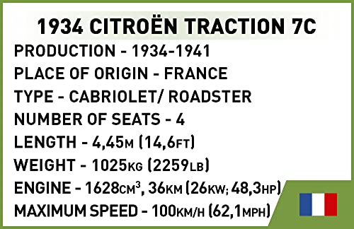 COBI Historical Collection Citroen Traction 7C Vehicle - sctoyswholesale