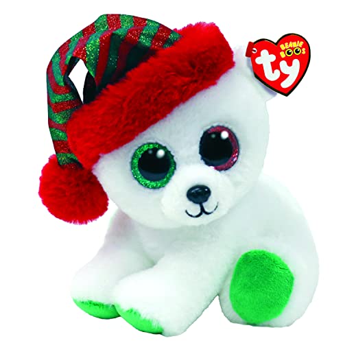Plush Toy TY Beanie Paxton - Christmas Polar Bear - sctoyswholesale