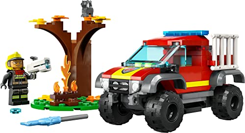 LEGO City 4x4 Fire Engine Rescue Truck 60393, Toy for 5 Plus Year Old Boys & Girls