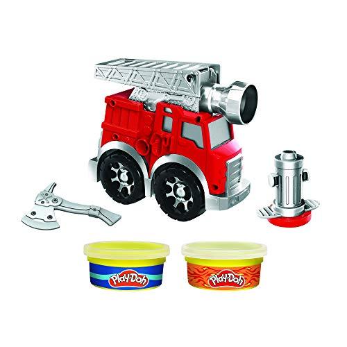 Play-Doh Wheels Fire Engine Playset with 2 Non-Toxic Modeling Compound Cans Including Water and Fire Colors - sctoyswholesale