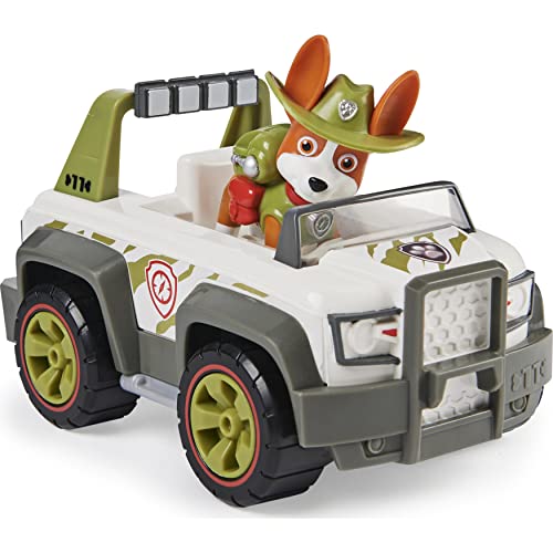 Paw Patrol, Tracker’s Jungle Cruiser Vehicle with Collectible Figure, for Kids Aged 3 and up