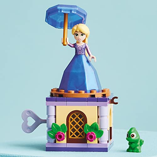 LEGO Disney Princess Twirling Rapunzel, Buildable Toy with Diamond Dress Mini-Doll and Pascal The Chameleon Figure