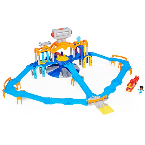 Mighty Express, Mission Station Playset with Exclusive Freight Nate Toy Train, Lights and Sounds