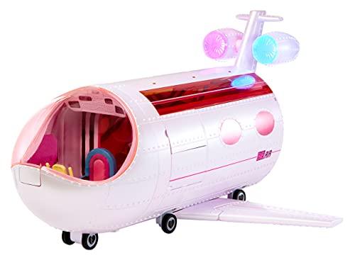LOL Surprise OMG Plane 4-in-1 Playset with 50 Surprises, Vehicle Transforms Airplane, Car, Recording Studio, Mixing Booth, Lights+ Accessories - sctoyswholesale