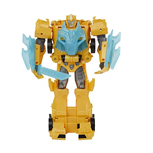 Transformers Toys Bumblebee Cyberverse Adventures Dinobots Unite Roll N’ Change Bumblebee Push-to-Convert Action Figure - sctoyswholesale