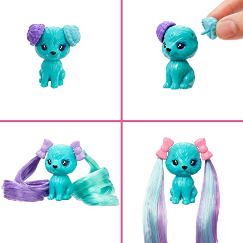 Barbie Color Reveal Glitter! Hair Swaps Doll, Glittery Pink with 25 Hairstyling & Party-Themed Surprises