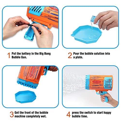 Doohickey Bubble Blaster Bubble Making Gun, 1000 Bubbles per Minute, 2 ...