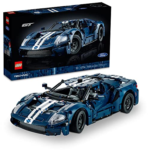 LEGO Technic 2022 Ford GT 42154 Car Model Kit for Adults to Build, 1:12 Scale Supercar with Authentic Features, Advanced Collectible Set