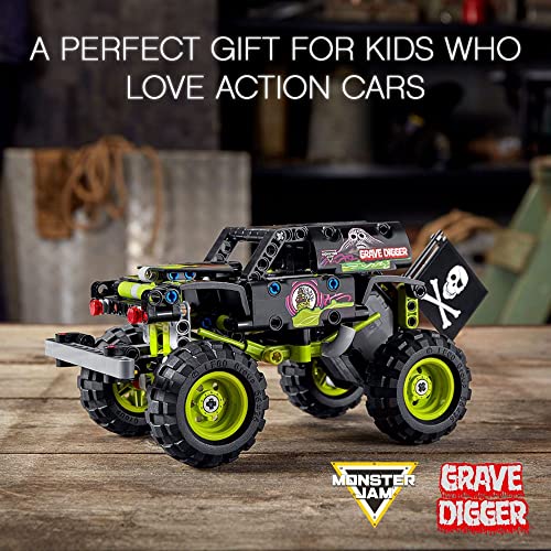 LEGO Technic Monster Jam Grave Digger 42118 Set - Truck Toy to Off-Road Buggy, Pull-Back Motor, Vehicle Building and Learning Playset, Birthday Gift for Monster Truck Fans, Kids, Boys, Girls Ages 7+