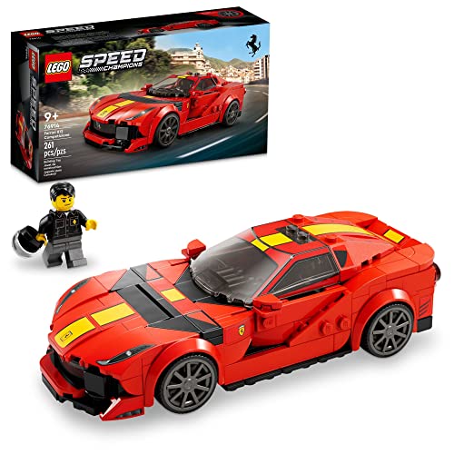 LEGO Speed Champions Ferrari 812 Competizione 76914, Sports Car Toy Model Building Kit, 2023 Series, Collectible Race Vehicle Set