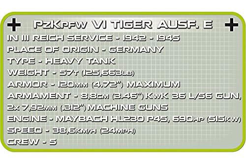 COBI Historical Collection WWII PzKpfw VI Tiger Ausf. E - 800 Pieces - sctoyswholesale