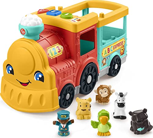 Fisher-Price Little People Toddler Learning Toy Big ABC Animal Train with Smart Stages & 6 Figures for Ages 1+ Years