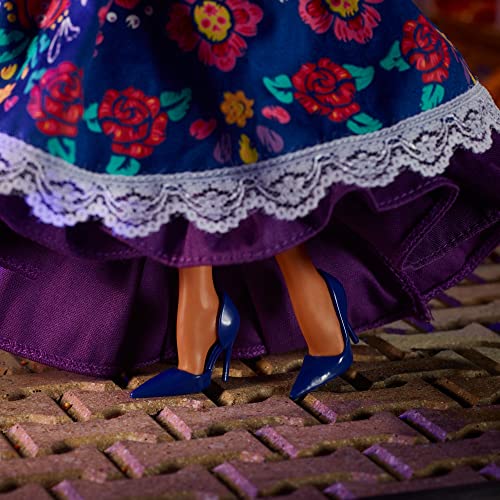 Barbie 2022 Día De Muertos Doll Wearing Traditional Ruffled Dress, Flower Crown & Calavera Face Paint - sctoyswholesale