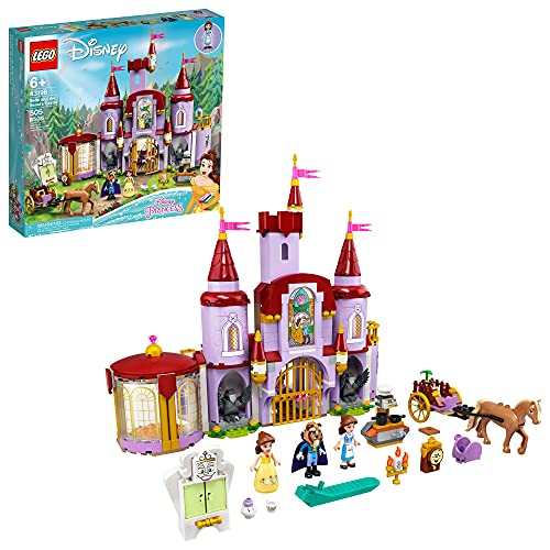 LEGO Disney Princess Belle and The Beast's Castle 43196 Building Toy Set for Kids, Girls, and Boys Ages 6+ (505 Pieces)
