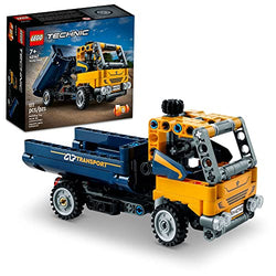 LEGO Technic Dump Truck 42147 2-in-1 Building Toy Set for Kids, Boys, and Girls Ages 7+ (177 Pieces)