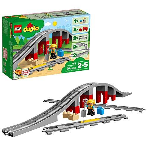 LEGO DUPLO Train Bridge and Tracks 10872 Building Blocks (26 Pieces) - sctoyswholesale