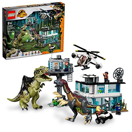 LEGO Jurassic World Dominion Giganotosaurus & Therizinosaurus Attack 76949 Building Toy Set for Kids, Boys, and Girls Ages 9+ (810 Pieces)