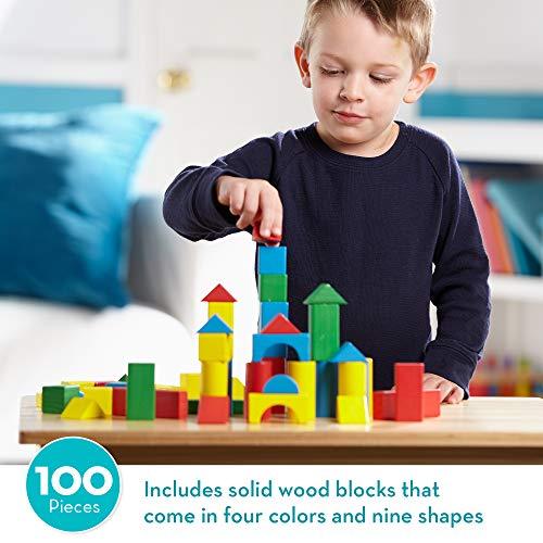 Melissa & Doug 100-Piece Wood Blocks Set - sctoyswholesale