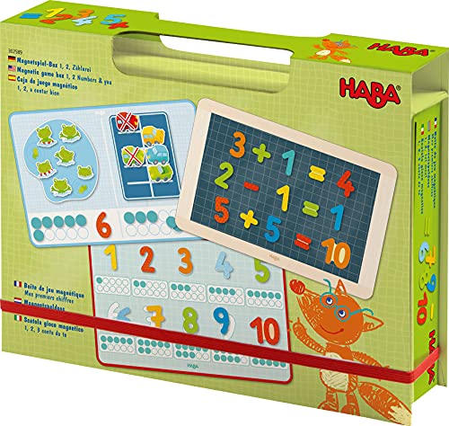 Magnetic Game Box 1 2 3 Numbers & You - 158 Magnetic Pieces in Travel Cardboard Carrying Case
