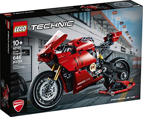 LEGO Technic Ducati Panigale V4 R 42107 Building Toy Set for Kids, Boys, and Girls Ages 10+ (646 Pieces)