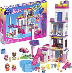 Mega Barbie Color Reveal Building Toys Dreamhouse with 30+