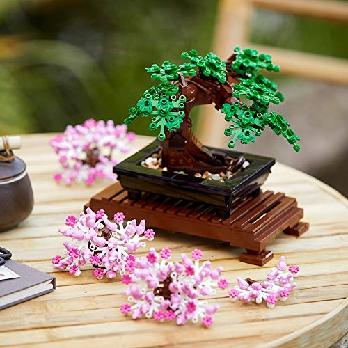 LEGO 10281 Icons Bonsai Tree Set for Adults, Plants Home Décor Set with  Flowers, DIY Projects, Relaxing Creative Activity, Mother's Day Treat,  Gifts