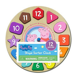 Peppa Pig Shape Sorter Clock Puzzle (12Piece) - sctoyswholesale