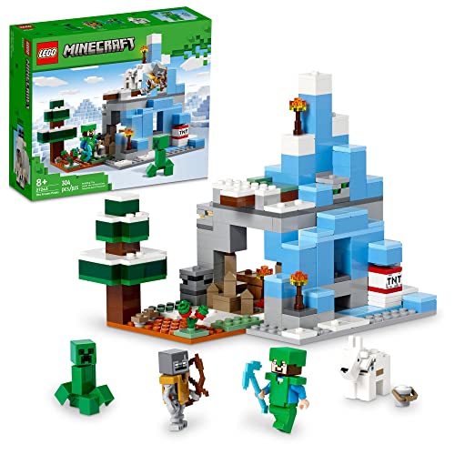 LEGO Minecraft The Frozen Peaks  Building Toy Set for Kids, Boys, and Girls Ages 8+