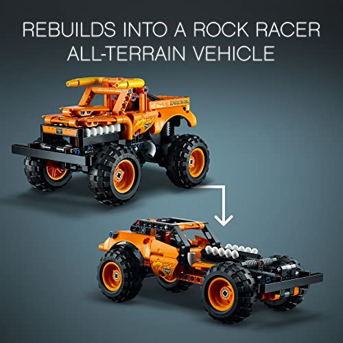 LEGO Technic Monster Jam El Toro Loco 42135 2 in 1 Pull Back Truck to Off Roader Car Toy, Construction Set for Kids