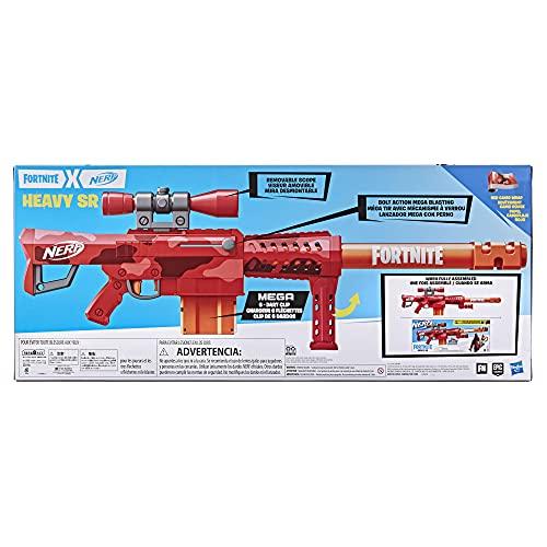 NERF Fortnite Heavy SR Blaster Scope, Big Blaster, 6 Mega Darts - sctoyswholesale