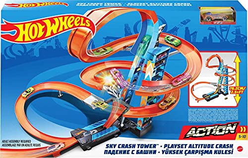 Hot Wheels Sky Crash Tower Track Set - sctoyswholesale