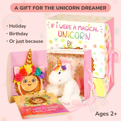 Tickle & Main Magical Unicorn Gift Set, 3-Piece Set, Unicorn Stuffed Animal for Girls 2 Years Old and Above