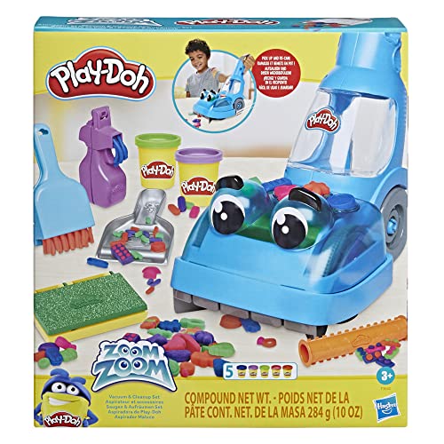 Play-Doh Zoom Zoom Vacuum and Cleanup Toy, Kids Vacuum Cleaner with 5 Cans,  Cleaning Toys for 3 Year Old Girls and Boys and Up, Non-Toxic –  StockCalifornia
