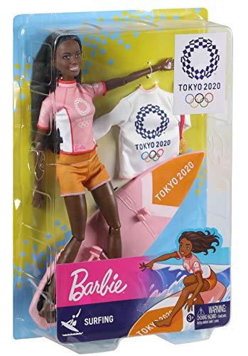 Barbie Olympic Games Tokyo 2020 Surfer Doll with Surf