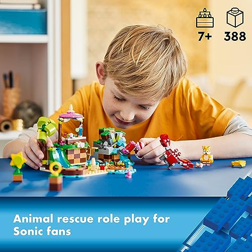 LEGO Sonic The Hedgehog Amy’s Animal Rescue Island 76992 Building Toy Set, Sonic Adventure Toy with 6 Characters and Accessories for Creative Role Play, Fun Gift for 7 Year Old Gamers
