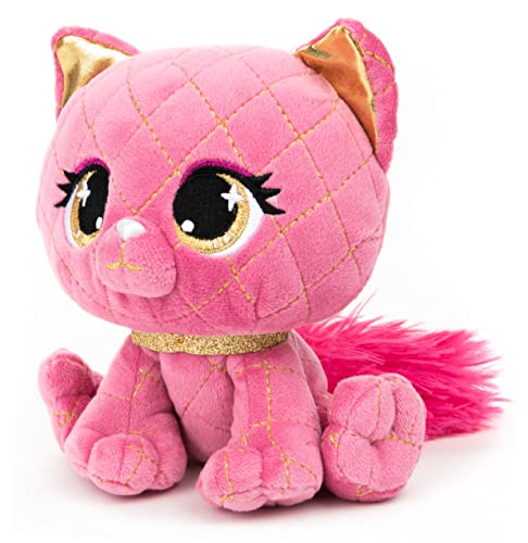P.Lushes Designer Fashion Pets Madame Purrnel Premium Cat Stuffed Animal, Pink and Gold, 6”