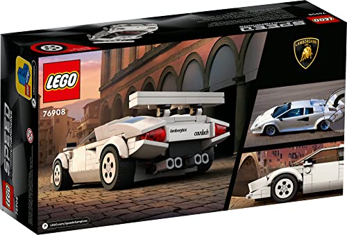 LEGO Speed Champions Lamborghini Countach 76908 Building Toy Set for Kids, Boys, and Girls Ages 8+ (262 Pieces)