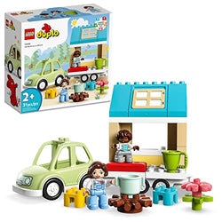 LEGO DUPLO Town Family House on Wheels 10986 Building Toy Set for Toddlers, Boys, and Girls Ages 2+ (31 Pieces)
