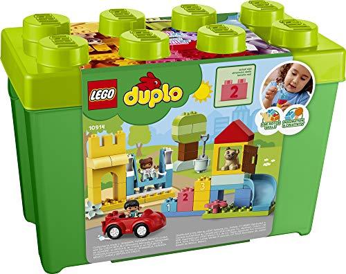 LEGO DUPLO Classic Deluxe Brick Box 10914 Starter Set with Storage Box, Great Educational Toy for Toddlers 18 Months and up, New 2020 (85 Pieces) - sctoyswholesale