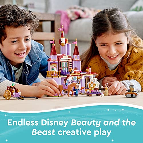 LEGO Disney Princess Belle and The Beast's Castle 43196 Building Toy Set for Kids, Girls, and Boys Ages 6+ (505 Pieces)