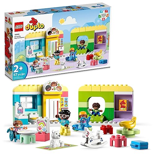 LEGO DUPLO Town Life at The Day-Care Center 10992, Early Childhood STEM Building Toy Set for Toddlers, Boys and Girls That Stimulates Creativity and Hands-on Learning