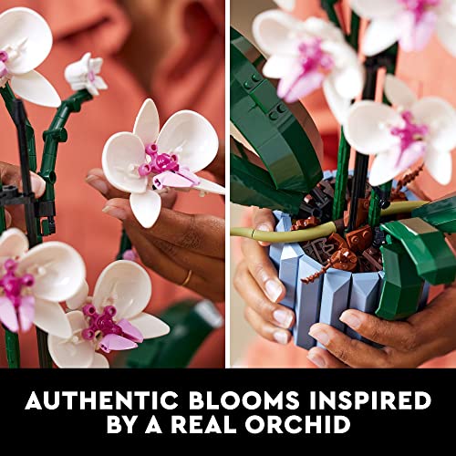 LEGO Icons Orchid 10311 Artificial Plant Building Set with Flowers, Home Décor Accessory for Adults, Botanical Collection, Idea, for Her and Him