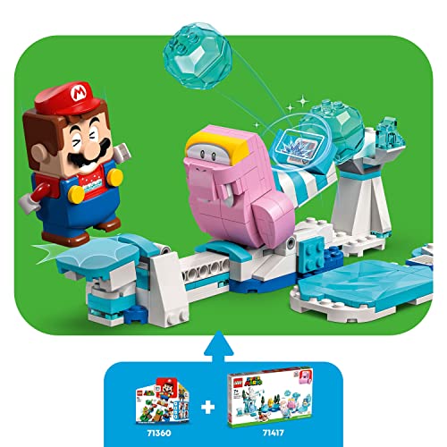LEGO Super Mario Fliprus Snow Adventure Expansion Set 71417, Toy for Kids to Combine with Starter Course, with Freezie and Baby Penguin Figures